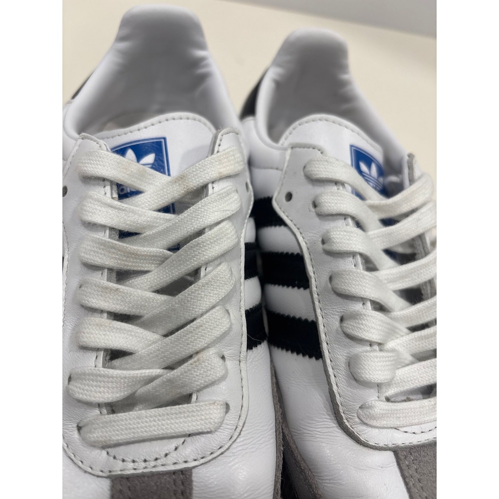 Adidas Samba OG White Black Granite B75806 Leather Sneakers Mens 5.5 Womens 6.5 - Picture 5 of 7